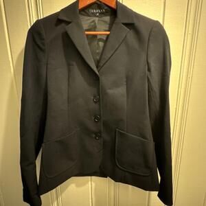 Theory Blazer Jacket 2 Womens 4 Button Career Long Sleeve Pockets Black